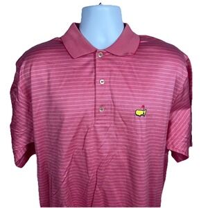 Masters Collection Mens Polo Golf Shirt Large Pink Resort Augusta National Logo